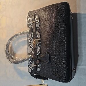 Fancy Black Pocketbook Purse NWOT